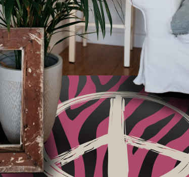 Vinyl Teppich Tiermuster friedenszeichen-muster - TenStickers