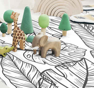 Vinil podovi rasadnici tema lisnate džungle - TenStickers