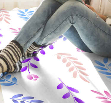 μικρό χαλί από υπνοδωμάτιο με πολύχρωμα φύλλα - TenStickers