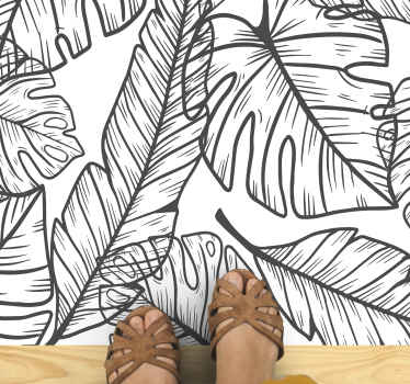 Listi, navdihnjeni z naravo Vinilna preproga za vhod - TenStickers