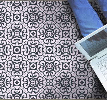 Comet tile effect vinyl rug - TenStickers