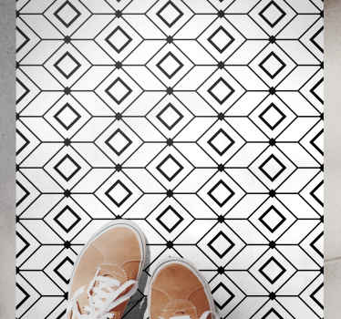 Athen geometrisk fliseeffekt vinyl tæppe - TenStickers