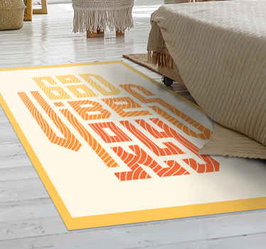 Good vibes only Beige vinyl rug - TenStickers