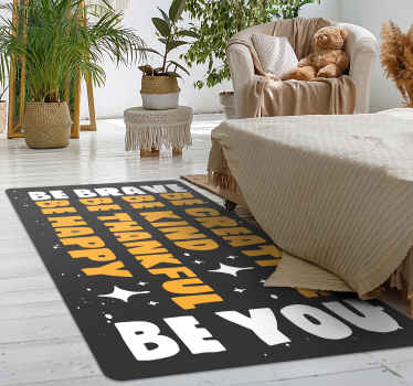 Be brave, kind, creative custom rug - TenStickers
