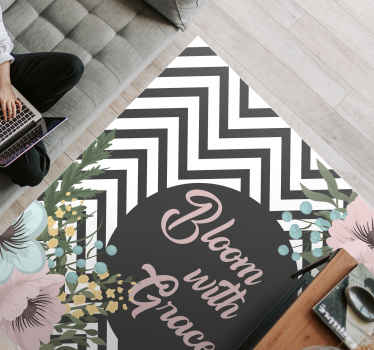 Bloom with grace custom rug - TenStickers