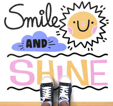 Smile and shine custom rug - TenStickers