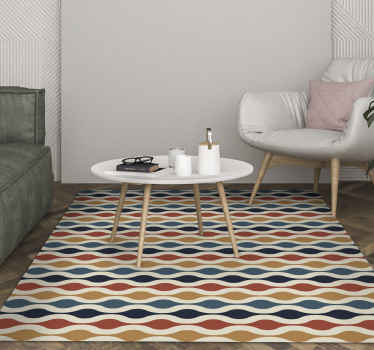 Tapis vinyle vintage courbes années 70 - TenStickers