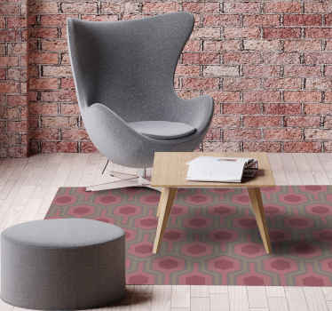 Tapis vinyle géométrique configuration en nid d'abeille - TenStickers