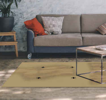 Nordic style mustard plus signs nordic rug - TenStickers