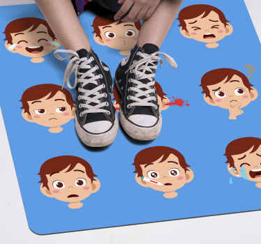 Children emotion kids vinyl rug - TenStickers