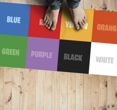 Kids colours playful vinyl rug - TenStickers