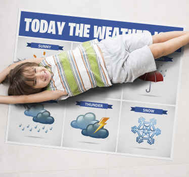 Today the weather is.. kids vinyl rug - TenStickers