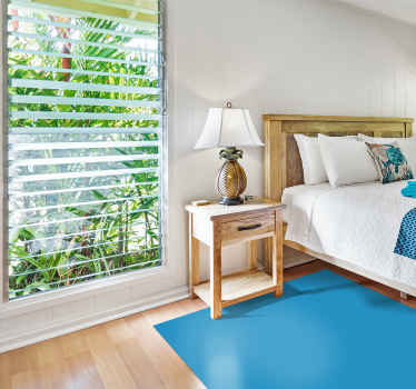 Blue rectangle modern rug - TenStickers