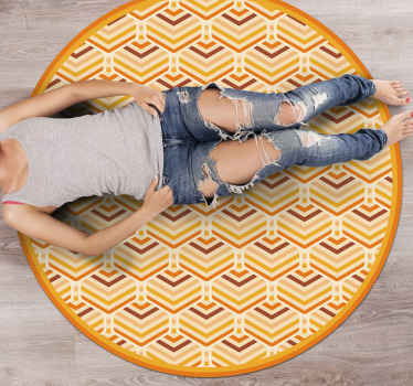 Alfombra vinílica vintage panal cálido - TenVinilo