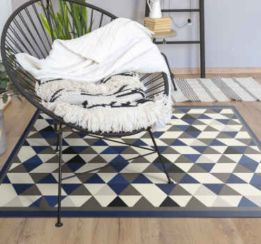 Nordic style geo nordic vinyl rug - TenStickers