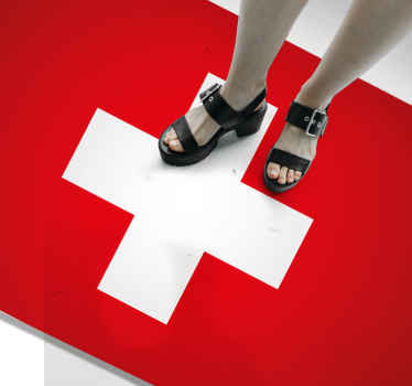 Vinylteppich modern Schweizer flagge - TenStickers