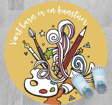 Hvert barn er et kunstnerisk vinyl teppe - Tenstickers