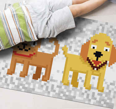 Pixelated Pet Friends kids vinyl carpet - TenStickers