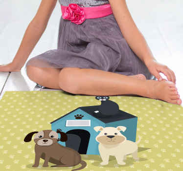 Dogs at home animal vinyl carpet - TenStickers