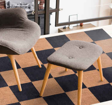 Alfombra vinílica tablero marrón y negro - TenVinilo