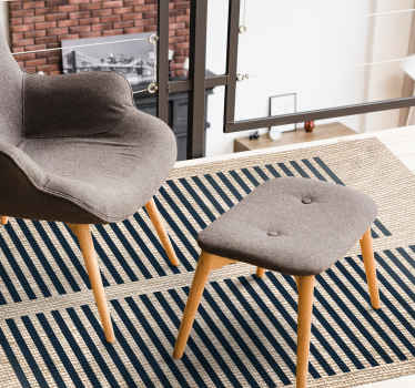 Alfombra vinílica nórdica nórdica azul marino - TenVinilo