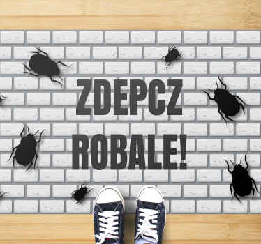 Nadepnij na błędy, proszę niestandardowy dywan - TenStickers