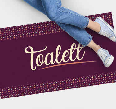 Toalett norsk tekst tilpasset vinyl teppe - Tenstickers