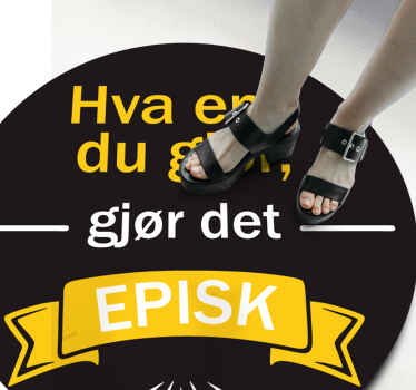 Hva du enn gjør, gjør det til et episk tilpasset vinyl teppe - Tenstickers