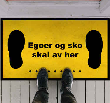 Ego og sko herfra tilpasset vinyl teppe - Tenstickers