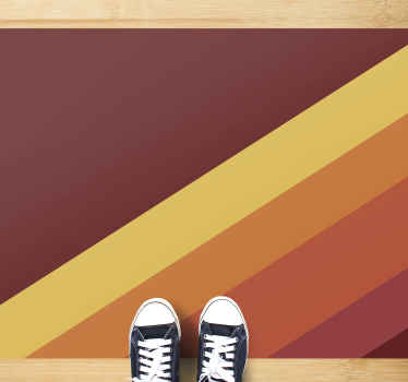 Vinylteppich geometrisch 70er diagonale Streifen - TenStickers