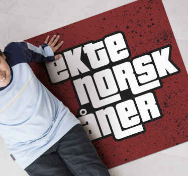 Ekte norsk raaner rødt tilpasset vinyl teppe - Tenstickers