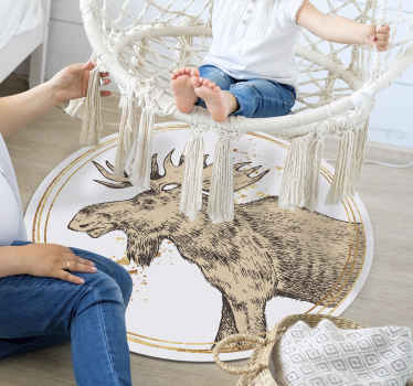 Majestic moose illustration animal mat - TenStickers