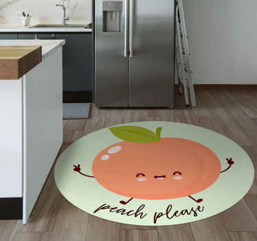 Peach please custom vinyl rug - TenStickers