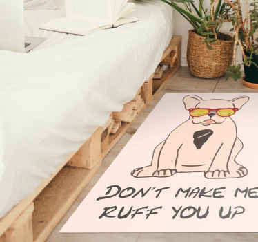 Ruff you up custom vinyl rug - TenStickers