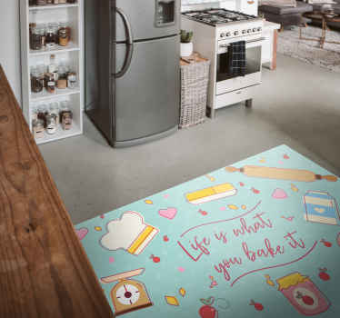 Life is what you bake it custom rug - TenStickers
