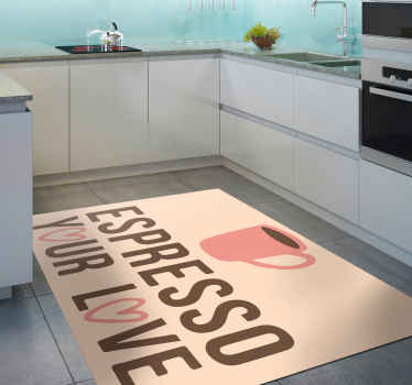Espresso your love custom rug - TenStickers