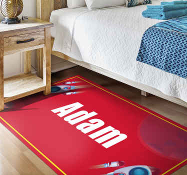 Alții covor de vinil rachetă cu nume personalizat - TenStickers