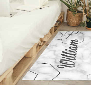 Cool marble personalized personalised mat - TenStickers