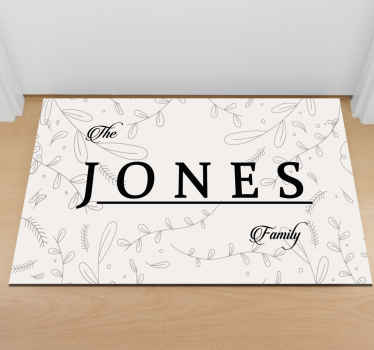 Doormat οικογενειακό όνομα εξατομικευμένο χαλί - TenStickers