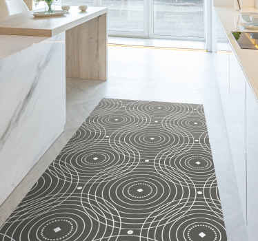 Circular Patterned Stripes geometric vinyl rug - TenStickers
