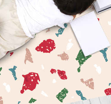 Vinyl Teppich Imitation farbenfrohes terrazzo-design - TenStickers