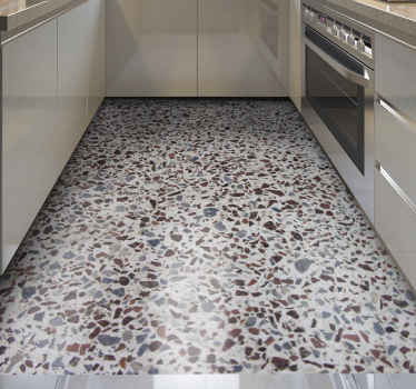 Terrazzo harmaa väri Tekstuuri vinyylimatto - Tenstickers