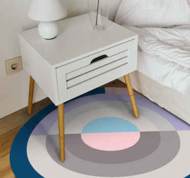 Alfombra vinílica moderna paleta de colores circular - TenVinilo