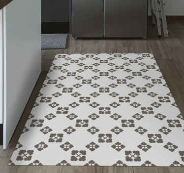 Random tile print brown tile carpet - TenStickers