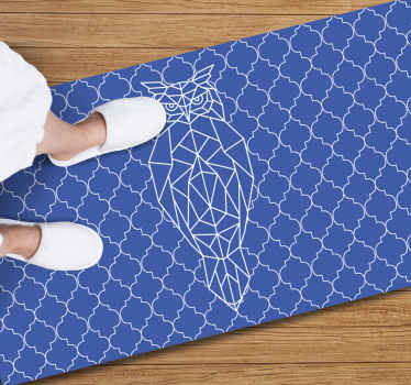 Görkemli baykuş desenli nordic vinil halı - TenStickers