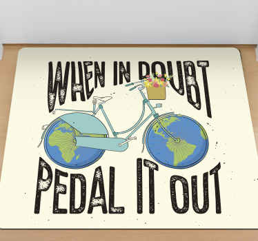 Cykel roliga vinyl matta - Tenstickers