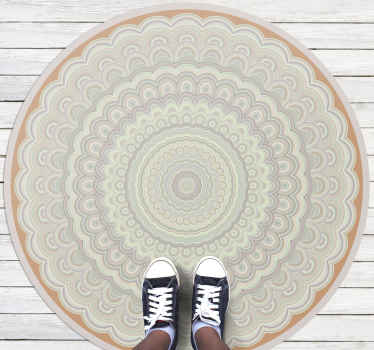 Tapis vinyle mandala motif circulaire complexe - TenStickers