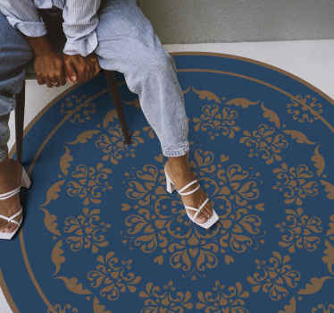 Tapis vinyle mandala Grand mandala à l'ancienne - TenStickers