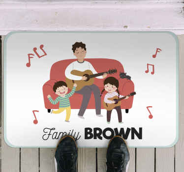 Covor personalizat familie muzician - TenStickers