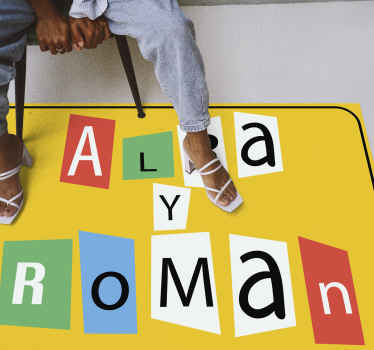 Puzzle pieces for couple custom vinyl rug - TenStickers